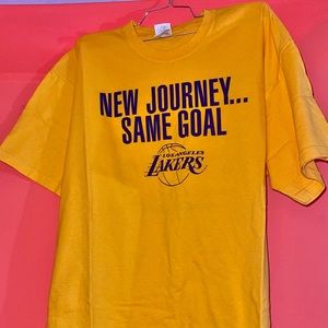 Lakers Opening Night 2010 Shirt XL Mens National Basketball Yellow Purple